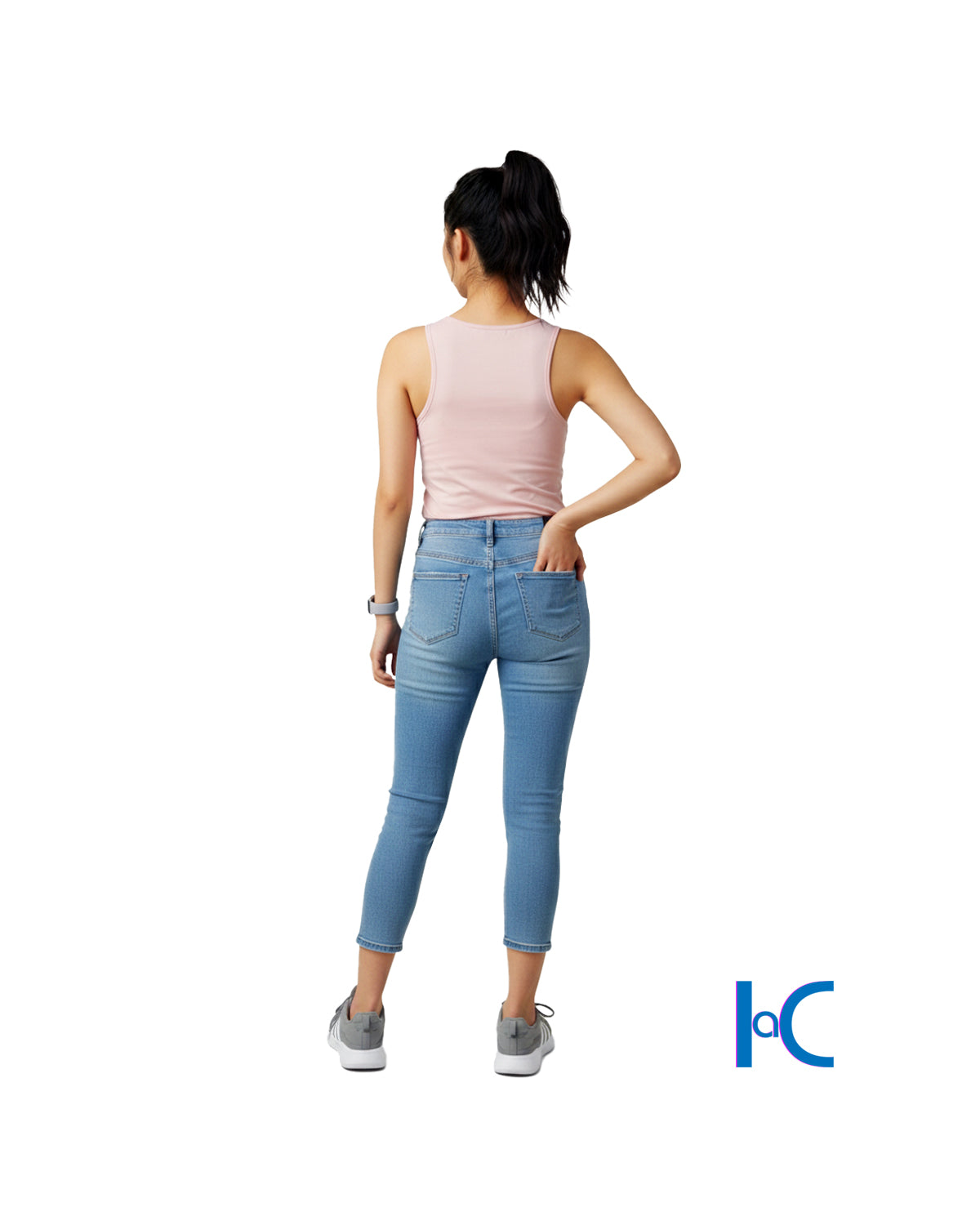 MID-RISE CURVY CROPPED JEANS