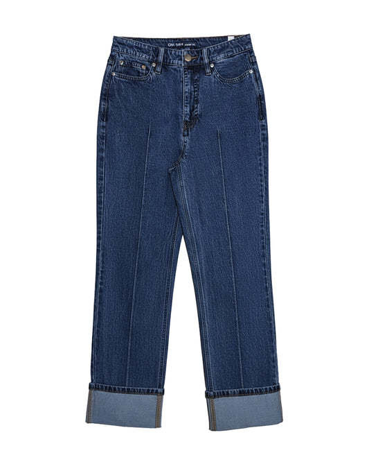 WOMEN'S STRAIGTH LEG CUFF DENIM