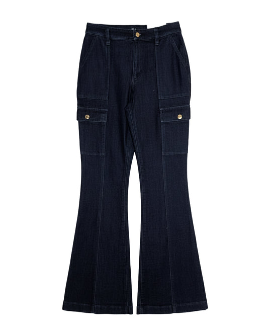 WOMEN'S INDIGO FLARED DENIM PANTS