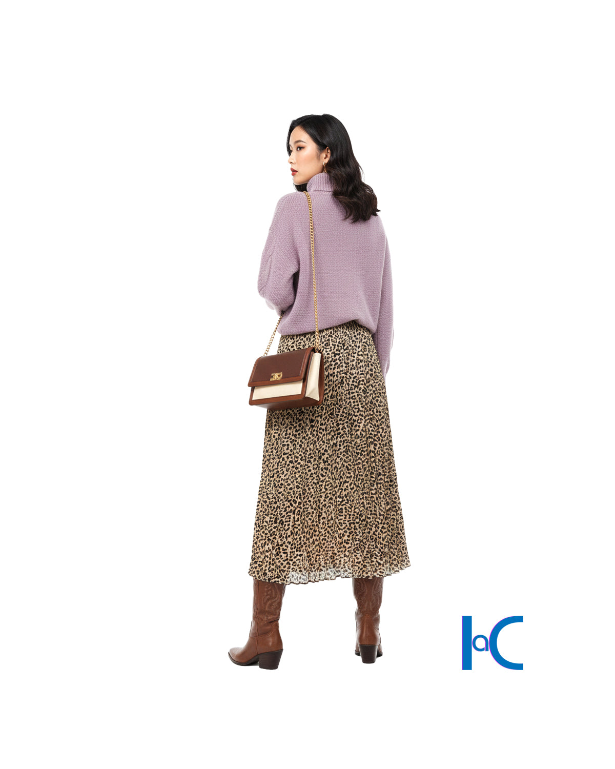 SUNSET NUDE PLEATED MAXI SKIRT