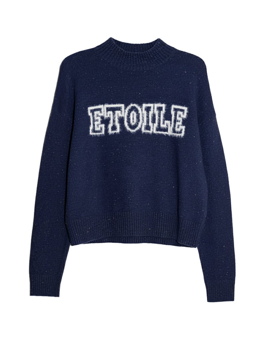 ETOILE BLUE MOCK-NECK SWEATSHIRT
