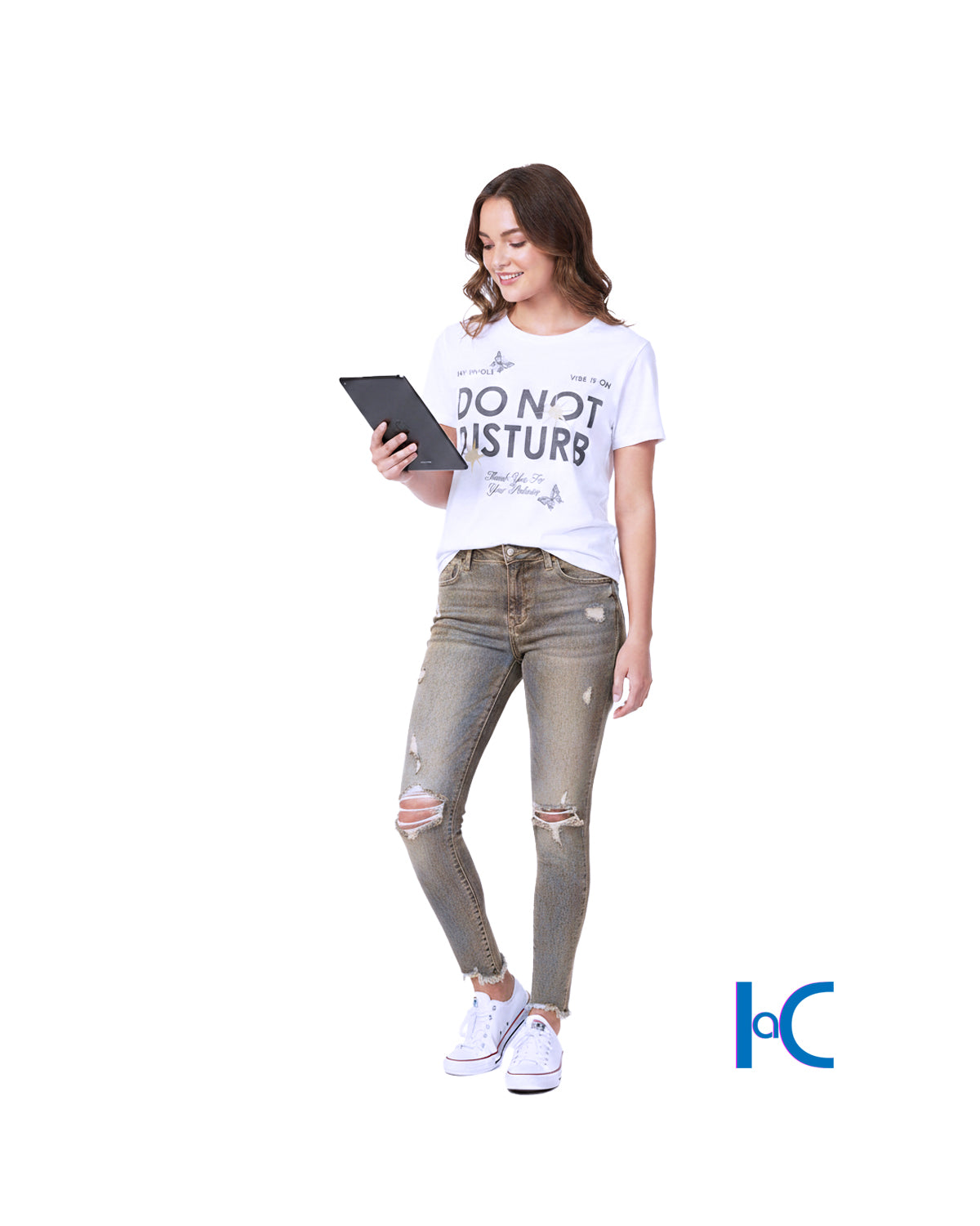 WOMEN'S CURVY CROPPED BLUE JEAN