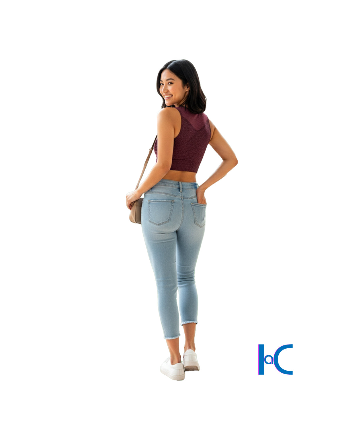 HIGH-RISE CURVY CROPPED JEANS