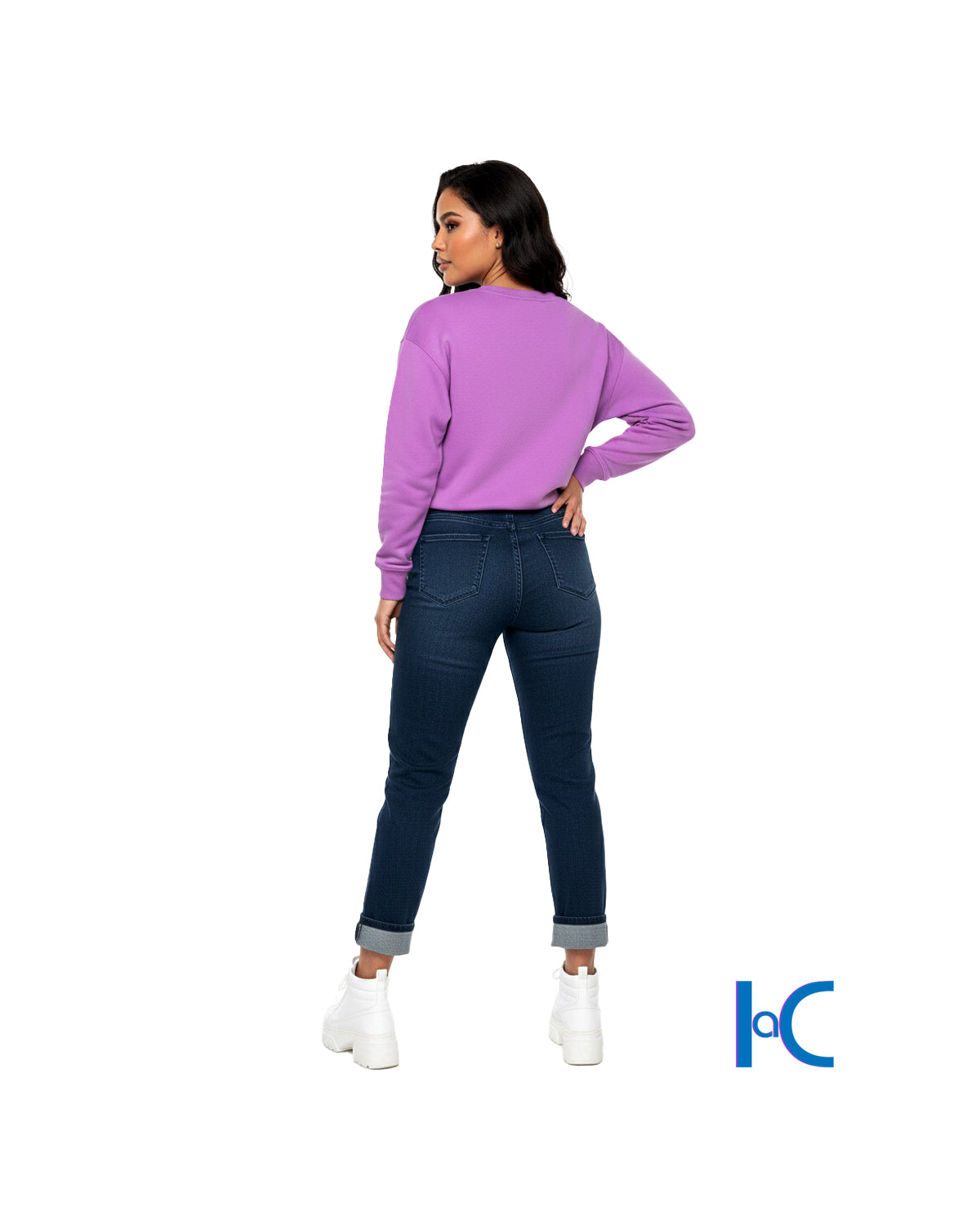 DUSTY MAUVE SPIT-HEM SWEATSHIRT