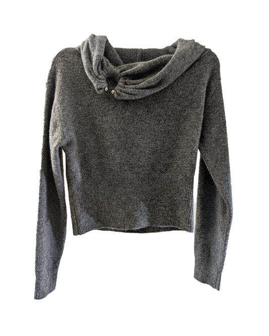 OFF-THE-SHOULDER KNIT CROP SWEATER