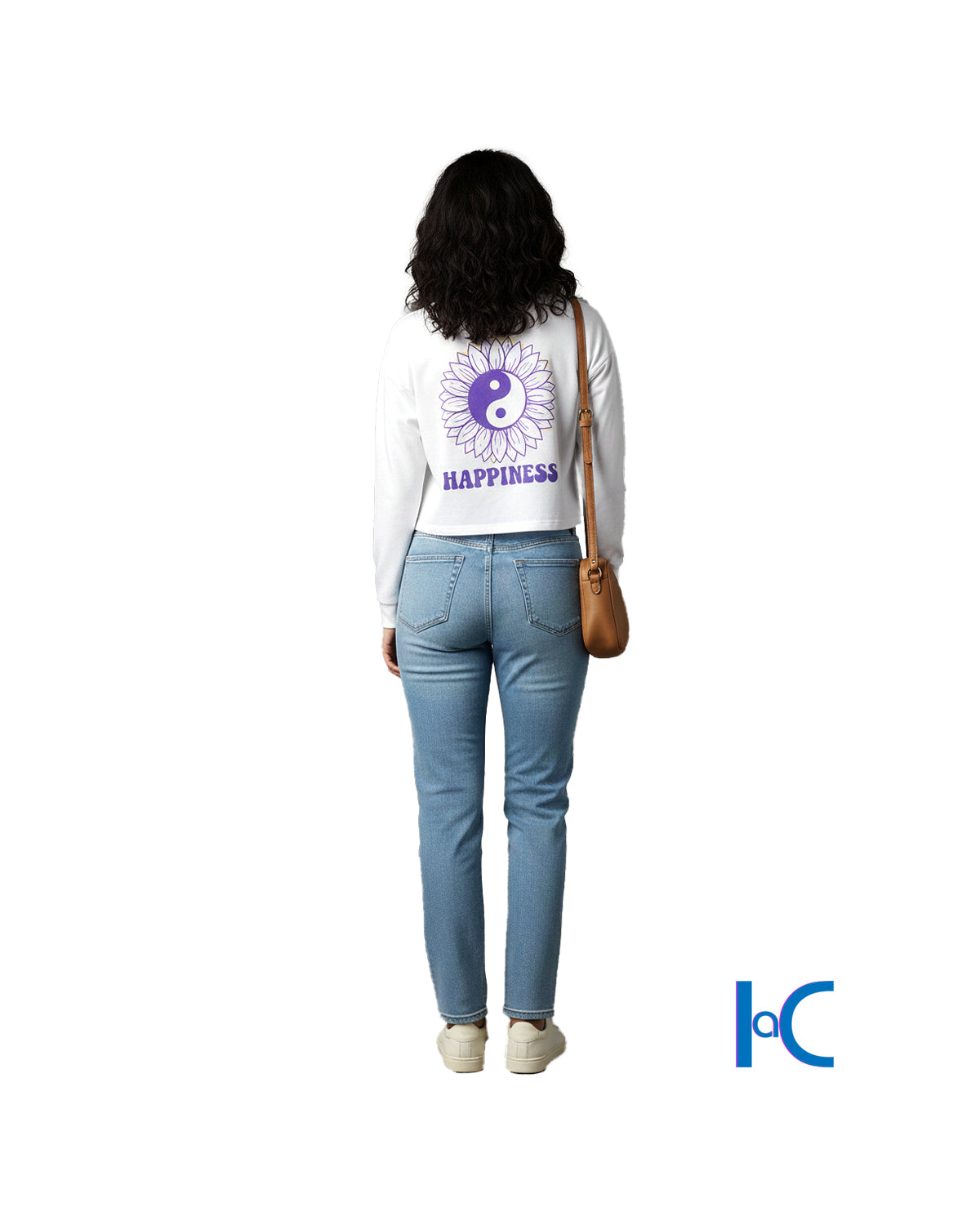 WOMEN'S  CROPPED LONGSLEEVE GRAPHIC TEE