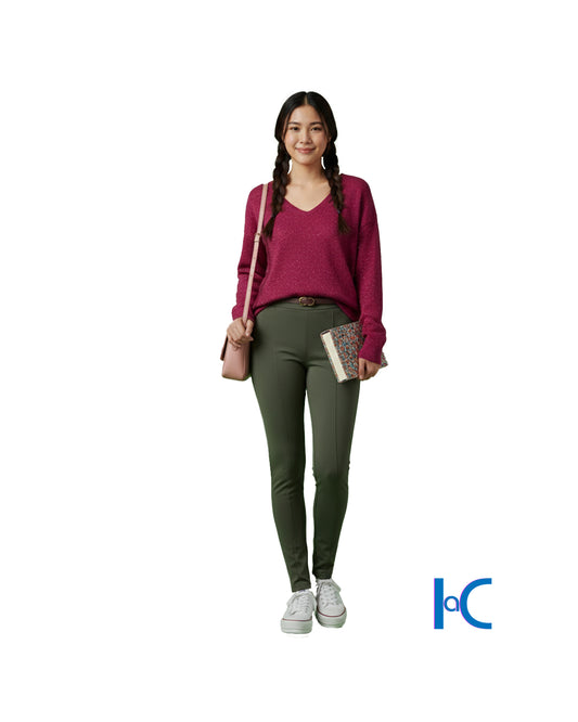 WOMEN'S HIGH-RISE SKINNY LEG PANTS