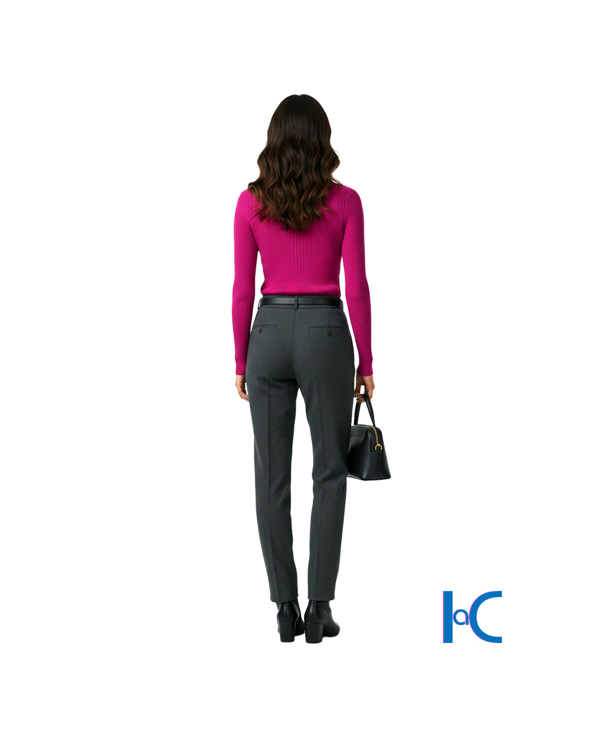 PINK TUTU RIBBED KNIT TURTLENECK TOP