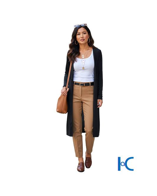 WOMEN'S TIE-FRONT LONGLINE DUSTER