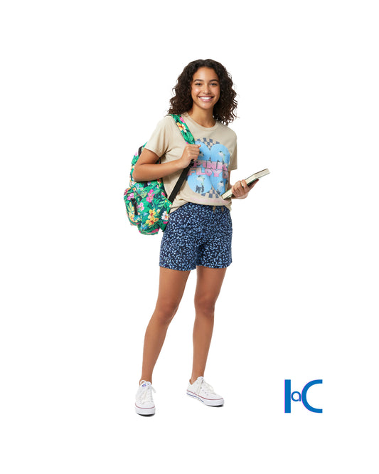 WOMEN'S PRINTED RAW-EDGE SHORT