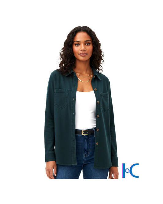 WOMEN'S BUTTON-FRONT UTILITY SHIRT