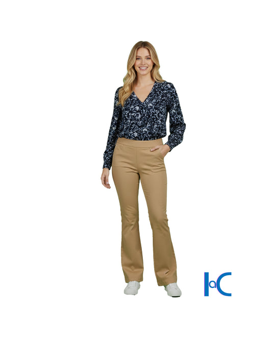 FLORAL PRINT V-NECK WOMEN'S TOP