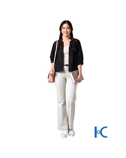 WOMEN'S 3/4-SLEEVE FRENCH TERRY