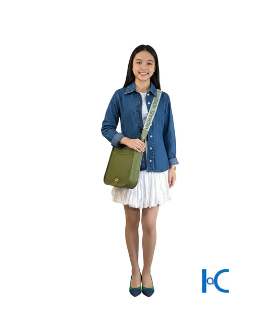 WOMEN'S BUBBLE-HEM WHITE MINI SKIRT