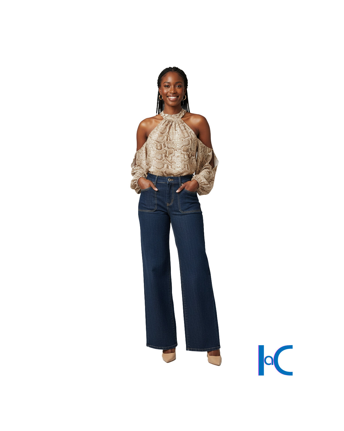 SNKE HALTERNECK LONG-SLEEVE TOP