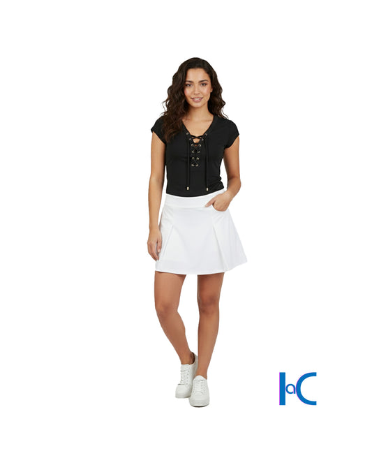 WOMEN'S BRIGHT WHITE SKORT