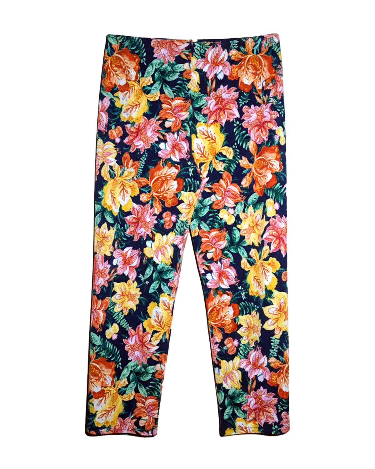 ELASTIC WAIST WIDE-LEG FLORAL PALAZZO