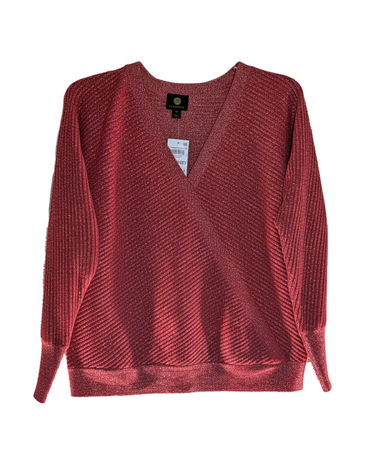 WRAP-STYLE V-NECK SWEATER