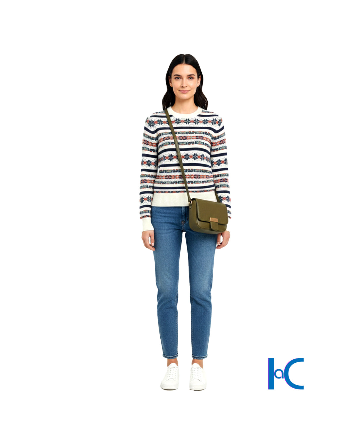 FAIR ISLE PATTERNED CREWNECK SWEATER