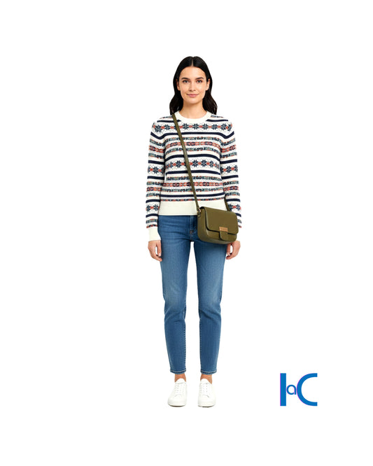 FAIR ISLE PATTERNED CREWNECK SWEATER