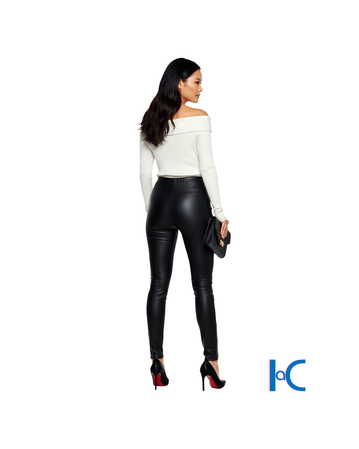 EOMEN'S FAUX-LEATHER SKINNY PANTS