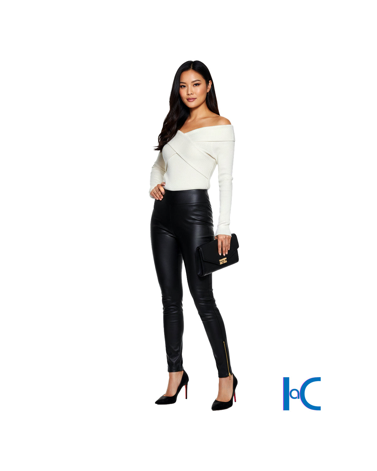 EOMEN'S FAUX-LEATHER SKINNY PANTS