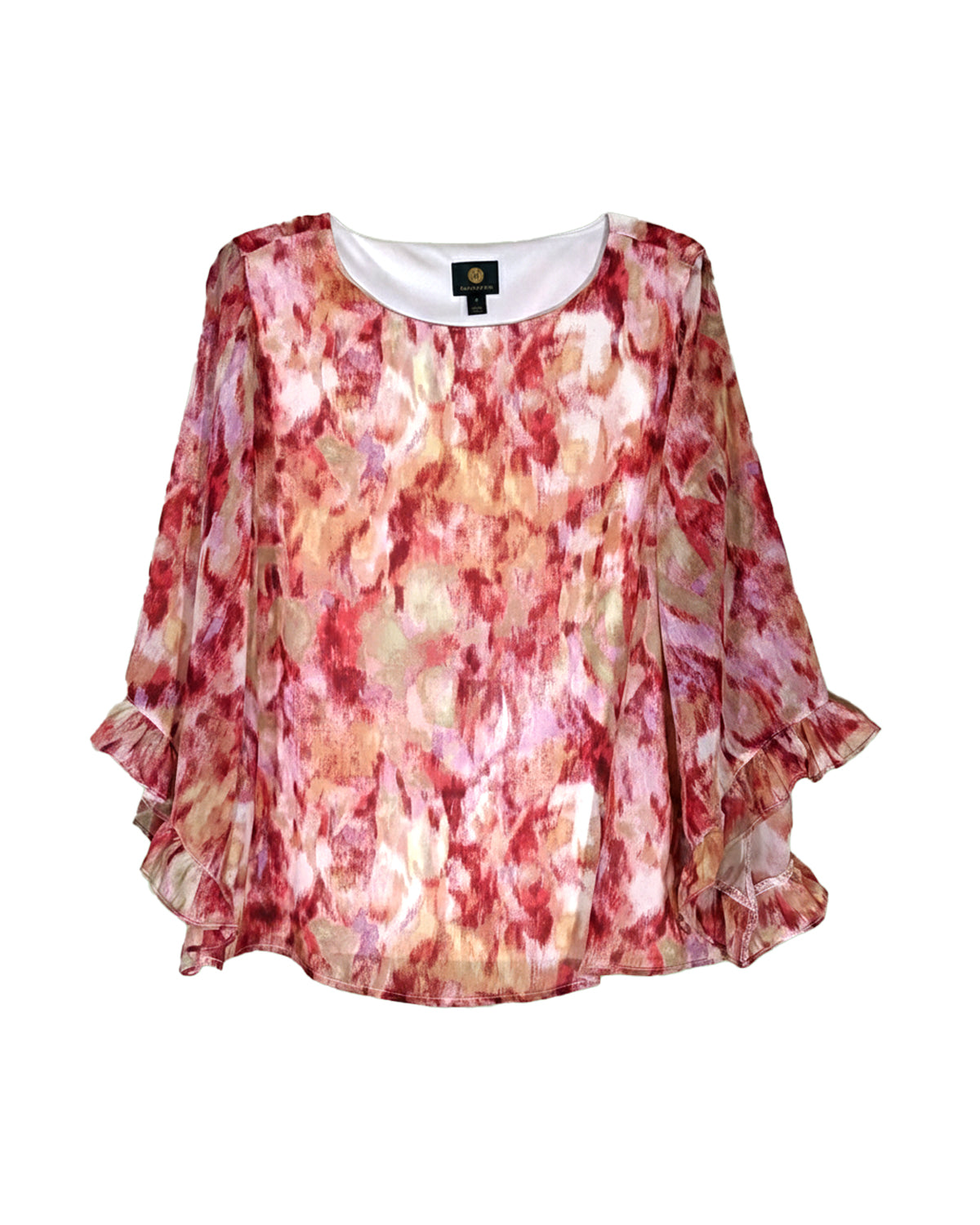 TEXTURE PRINTED JACQUARD BLOUSE