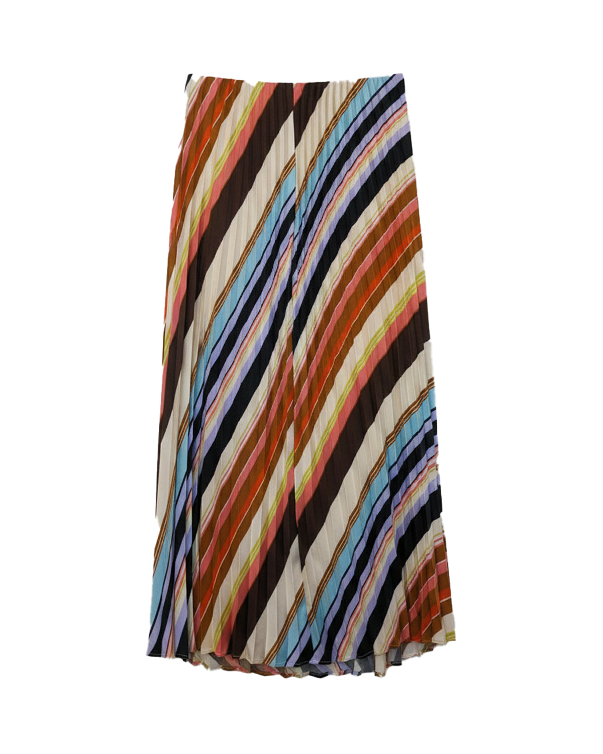 PASTEL ROSE PLEATED MAXI SKIRT