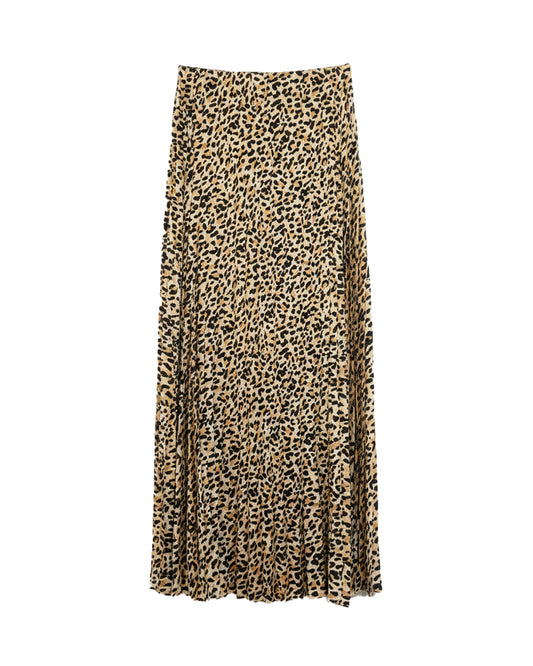 SUNSET NUDE PLEATED MAXI SKIRT