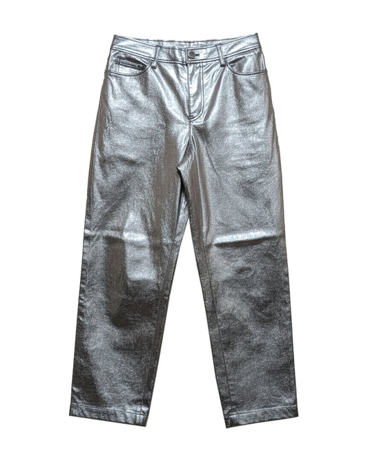 WOMEN'S METALLIC WIDE-LEG PANTS