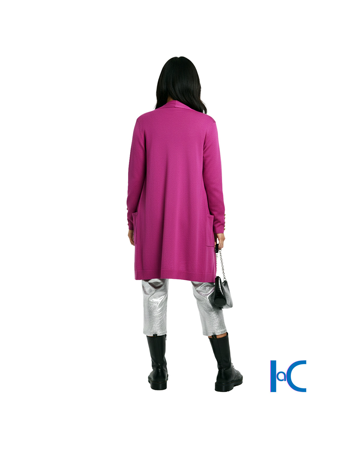 WOMEN'S METALLIC WIDE-LEG PANTS