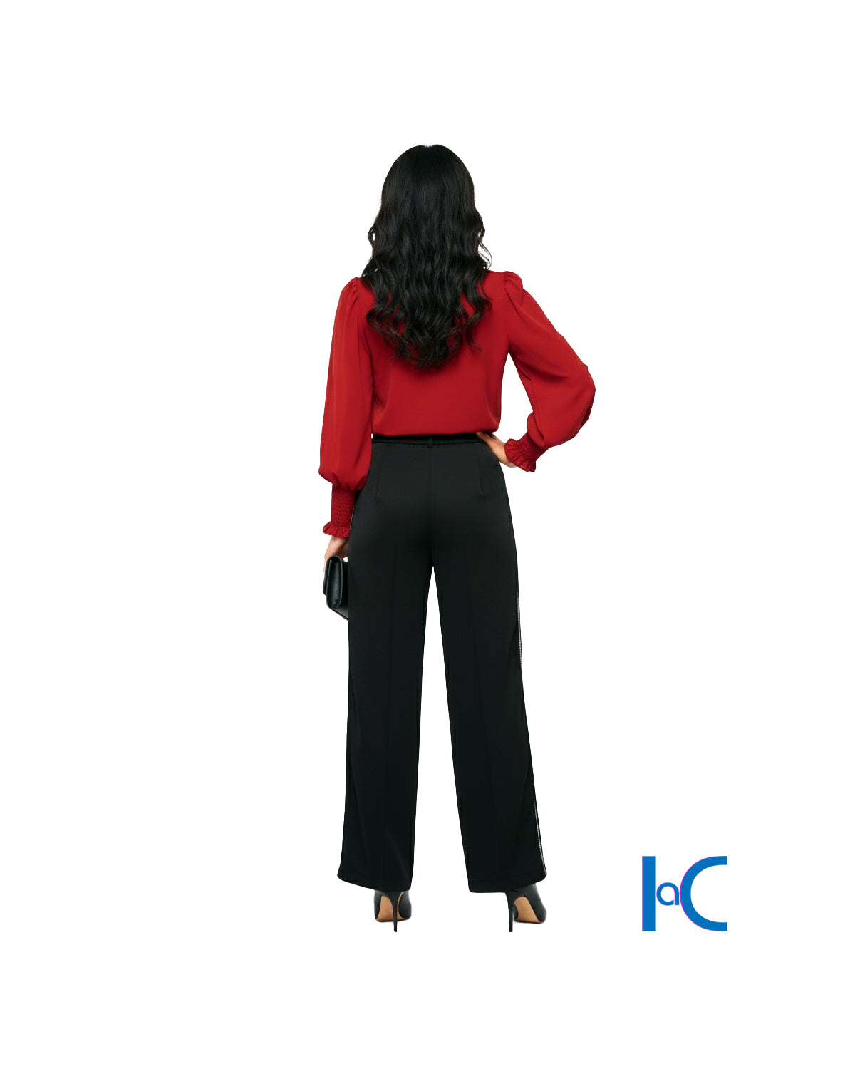 WIDE-LEG TROUSERS WITH DIAMONDS