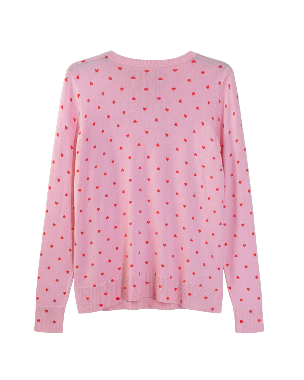 HEART FIJI PINK LONG SLEEVE SWEATER