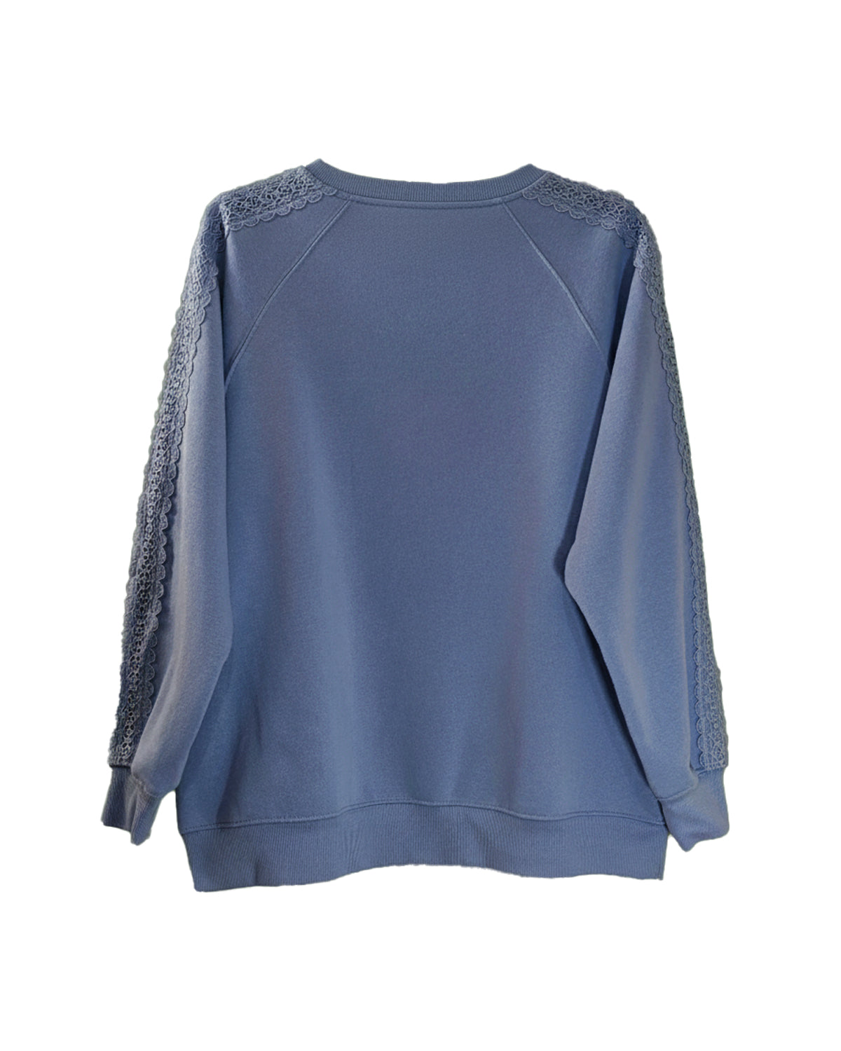 WOMEN'S LACE-TRIM SLEEVE SWEATSHIRT