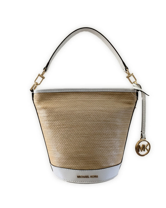 TOWNSEND STRAW BUCKET & LEATHER  BAG