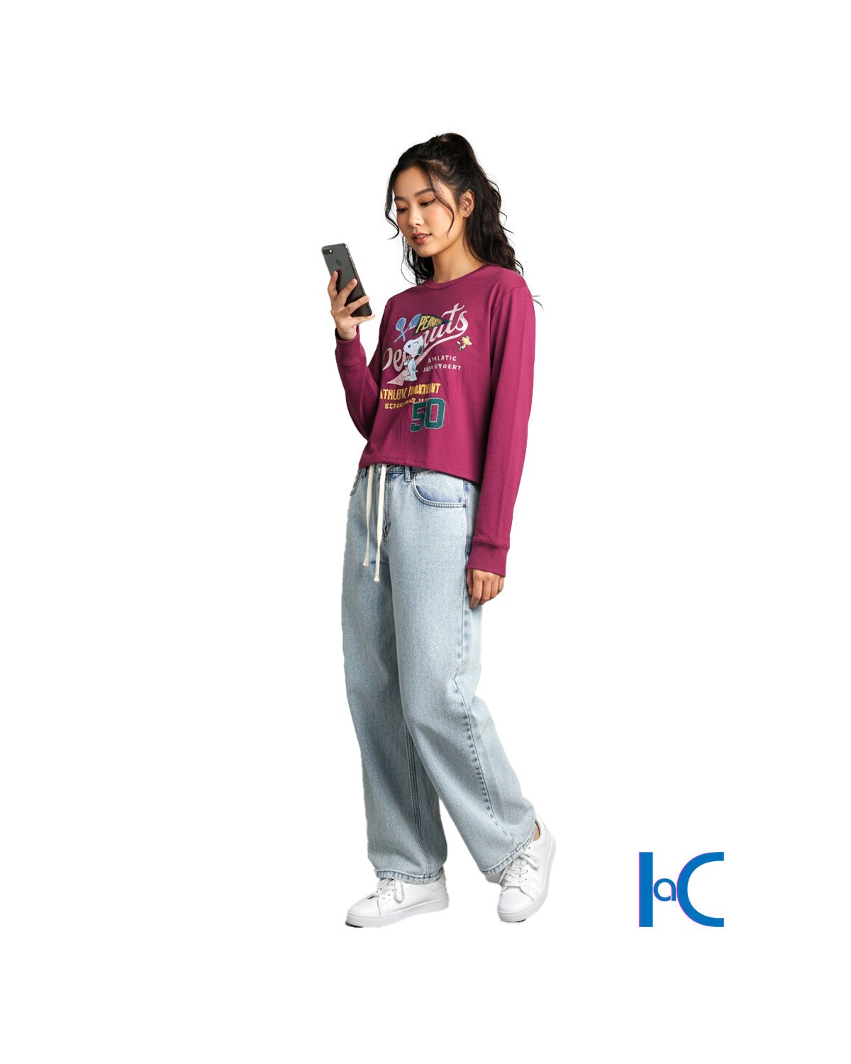 SNOOPY 1950 JUNIOR'S LONG SLEEVE TEE