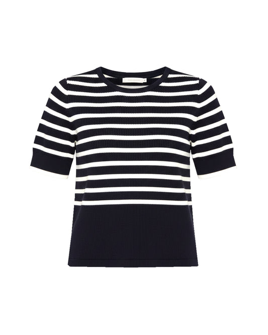 CLASSIC NAVY STRIPE WOMEN'S SWEATER